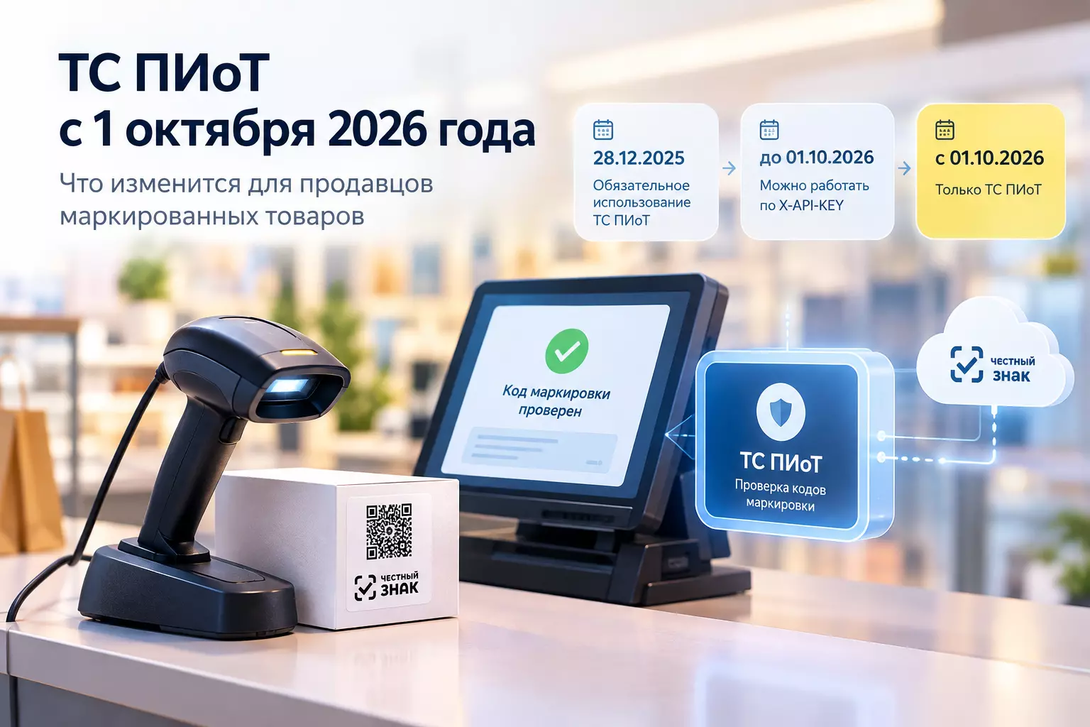 ТС ПИоТ с 1 октября 2026 года: что изменится для продавцов маркированных товаров
